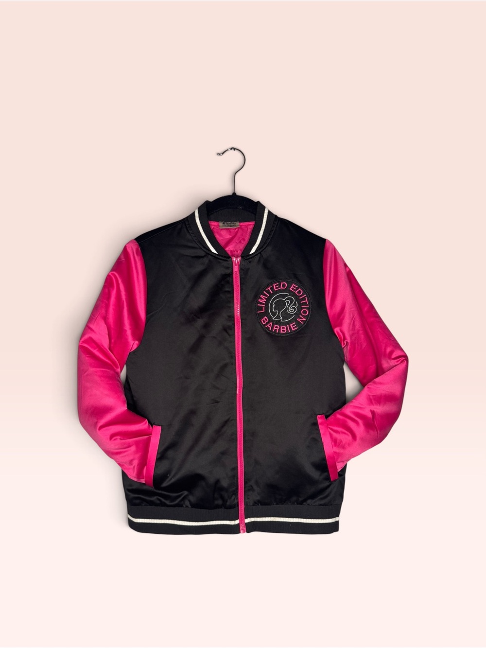 Barbie Girls Satin Pink Varsity Jacket
